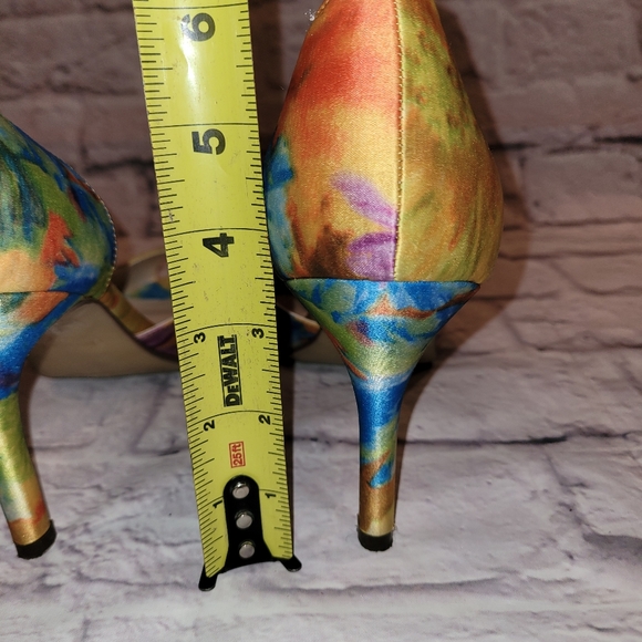 Unisa Multi Color Fabric Peep Toe Heels - Picture 9 of 9